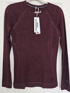 Smartwool Merino 250 Base Layer Women’s Medium Burgundy Thermal Long Sleeve NWT